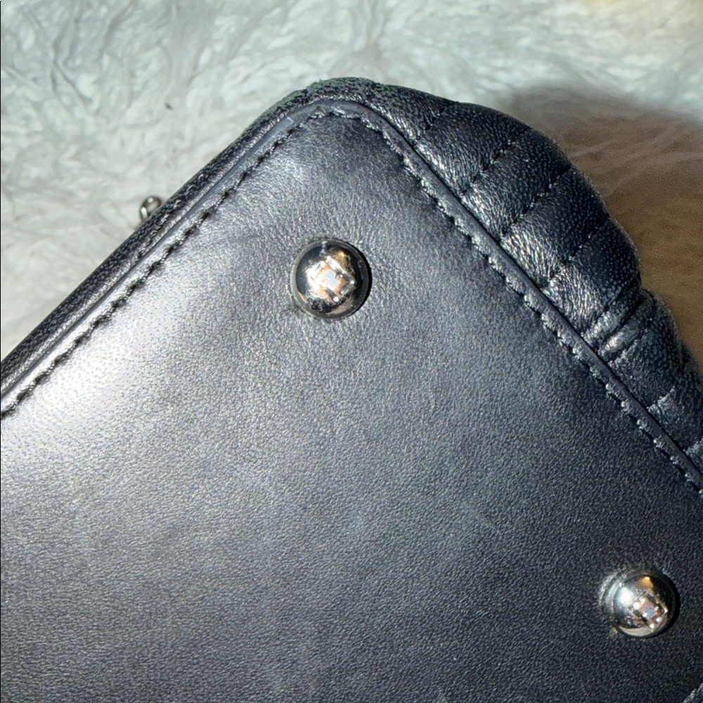 Fendi Black Quilted Leather Satchel with Chain Strap - Picture 5 of 6